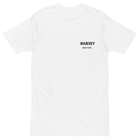 White & Black Heavyweight T-Shirt - BABSEY