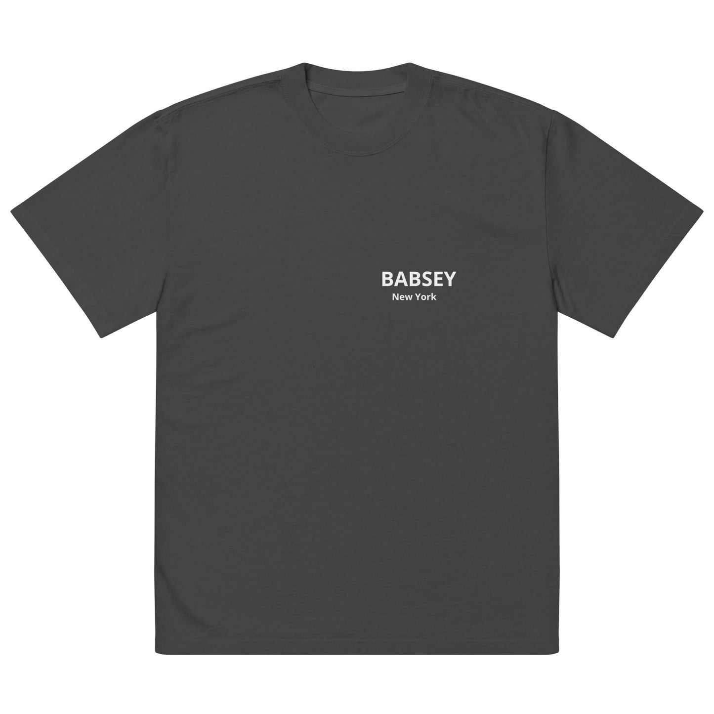 Oversized Faded T-Shirt - White Logo - BABSEY