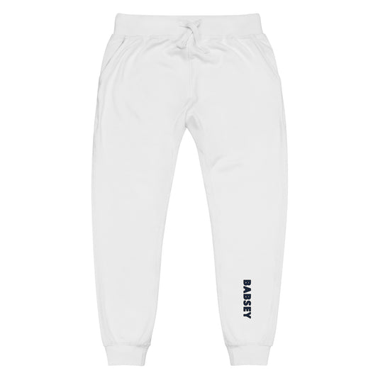 White & Navy Sweatpants - BABSEY